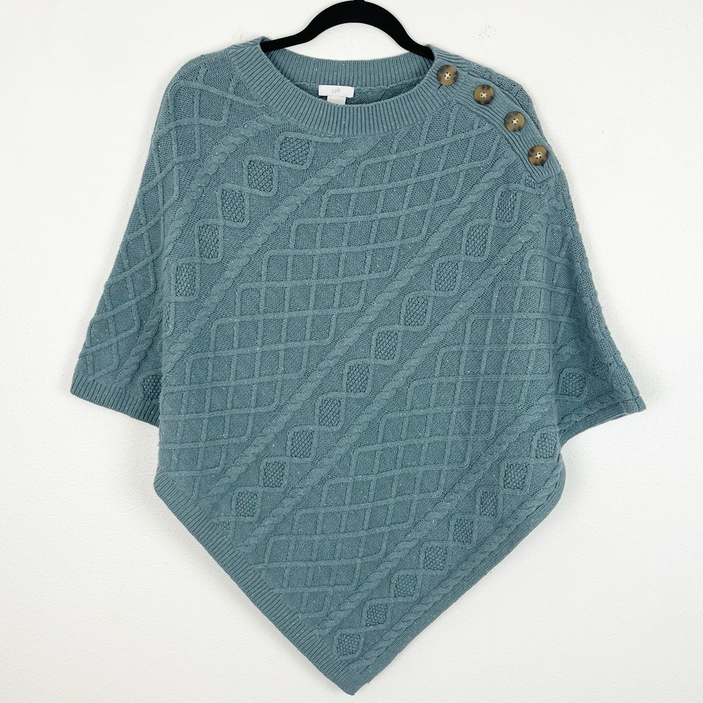 J.Jill Cable Knit Poncho Sz: S-L - Picture 3 of 8